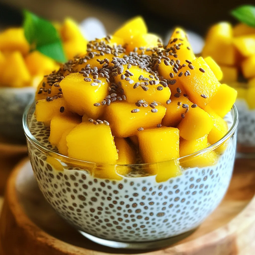 Chia coco mangue petit déj