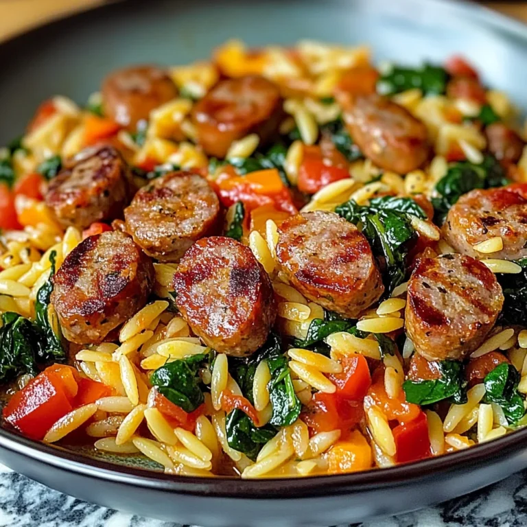 Poêlée Saucisse et Orzo