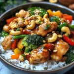 Poulet aux noix de cajou savoureux