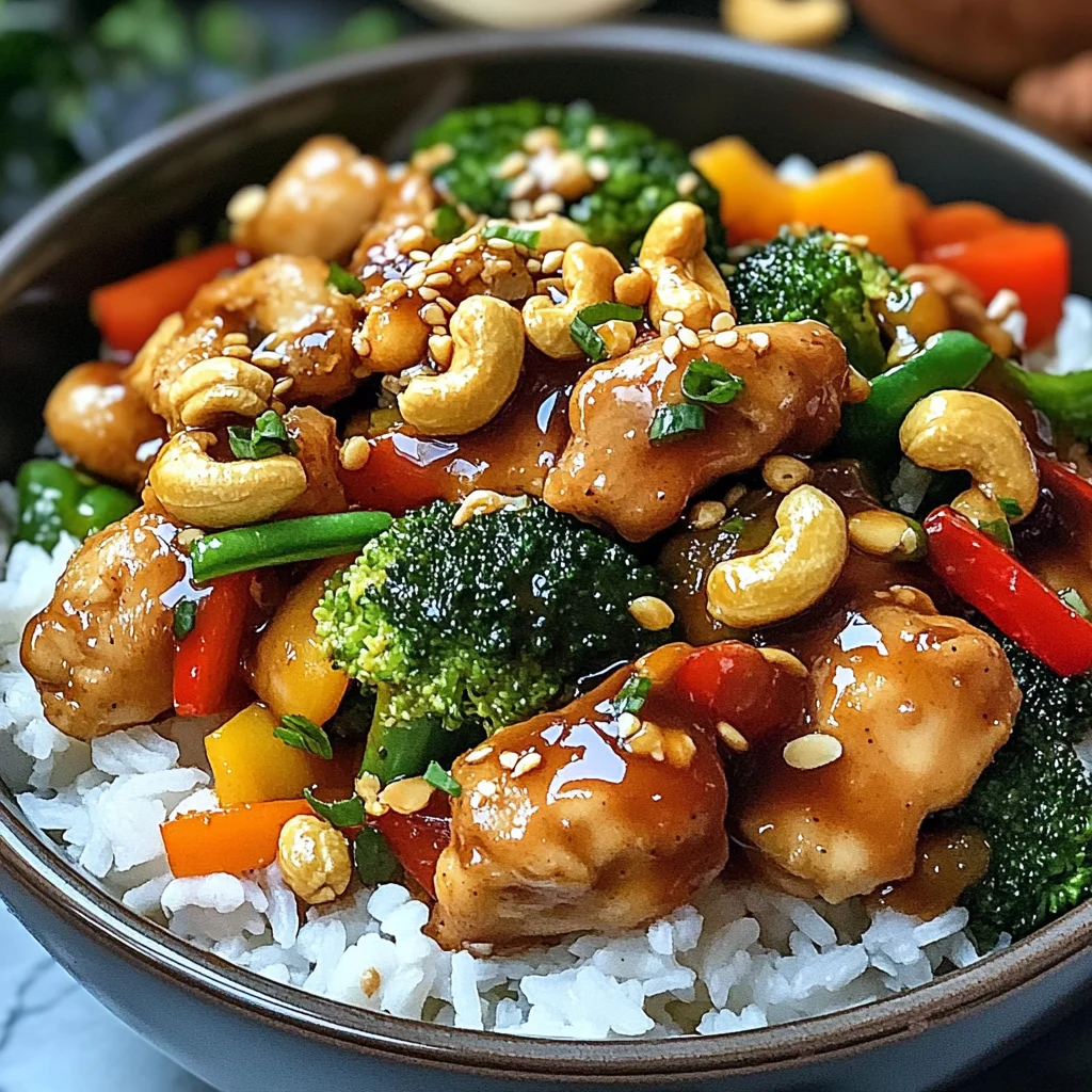 Poulet aux noix de cajou savoureux