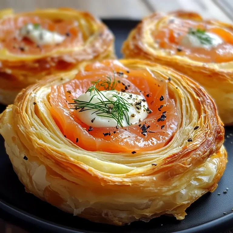 Roulés feuilletés saumon fromage