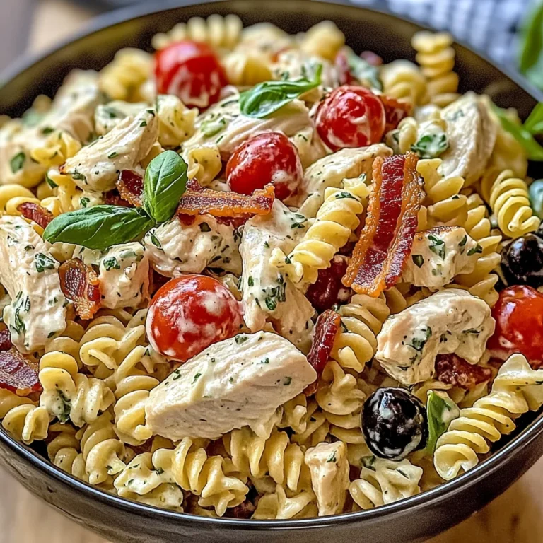 Salade de poulet et pâtes