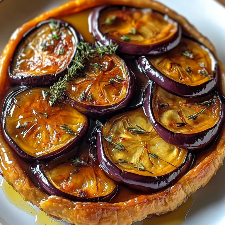 Tarte tatin aux aubergines
