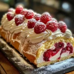 Bûche au Mascarpone et à la Framboise