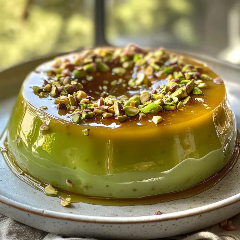 Flan Pistache Maison : Une Douceur Crémeuse à Déguster Sans Modération