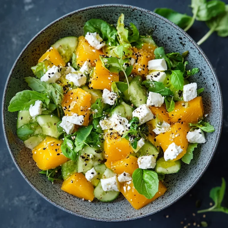 Salade de pastèque, concombre et feta