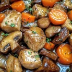 Poêlée de boeuf Crémeuse aux Champignons et Carottes : Un Régal Réconfortant