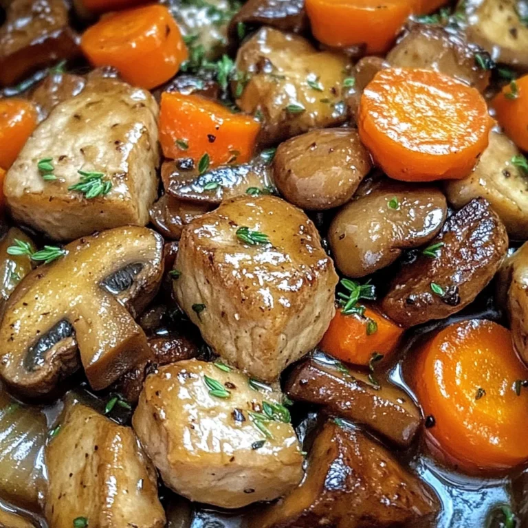 Poêlée de boeuf Crémeuse aux Champignons et Carottes : Un Régal Réconfortant