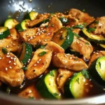 Sauté de Poulet et Courgette, Sauce Soja Gourmande et Parfumée