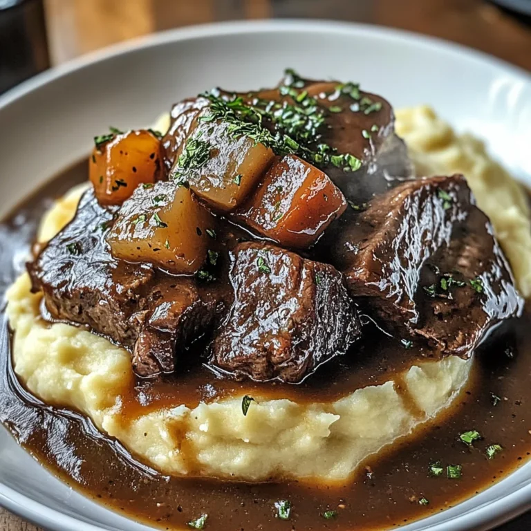 Bœuf Braisé en Sauce avec Purée Maison