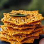 Crackers de patate douce, romarin et avoine