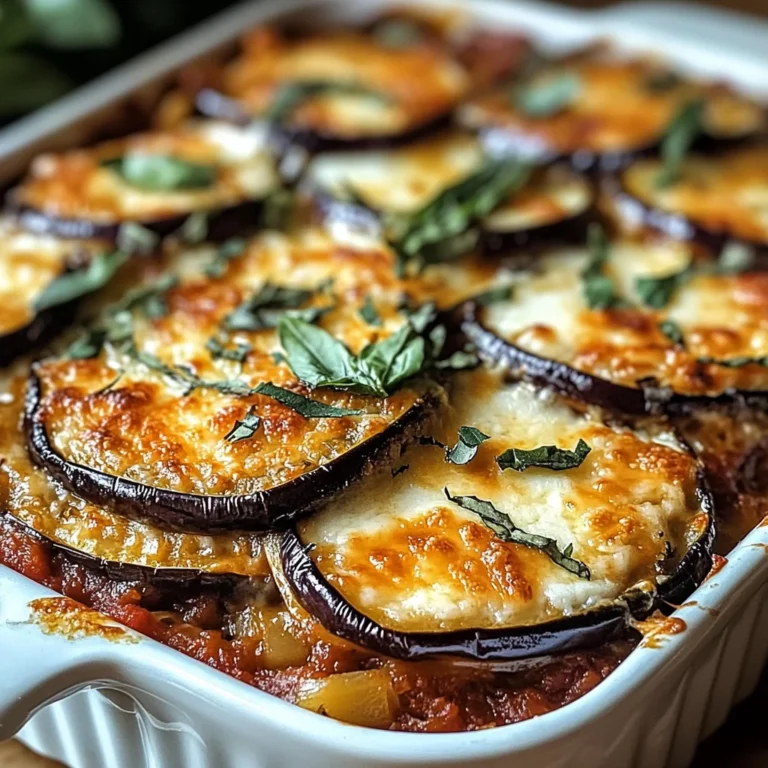 Gratin d’aubergines savoureux