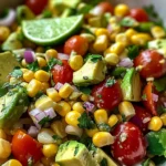 Salade de maïs et avocat