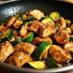 Sauté de Poulet et Courgette, Sauce Soja Gourmande et Parfumée