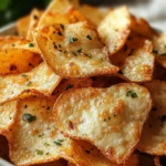 Chips de fromage blanc croustillantes