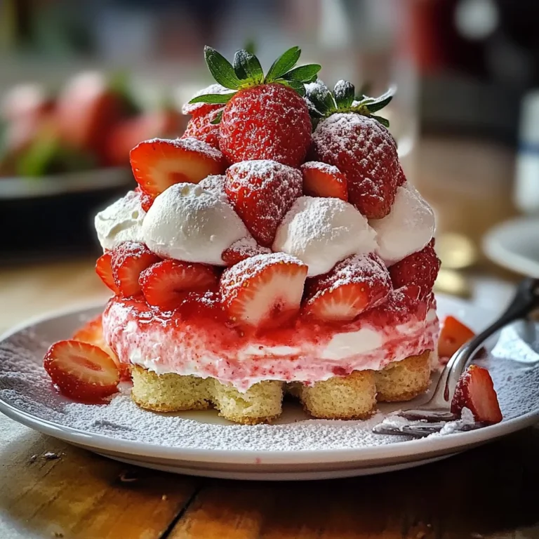 Dessert italien aux fraises fraîches