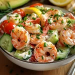 Salade Crevettes Sauce Crémeuse