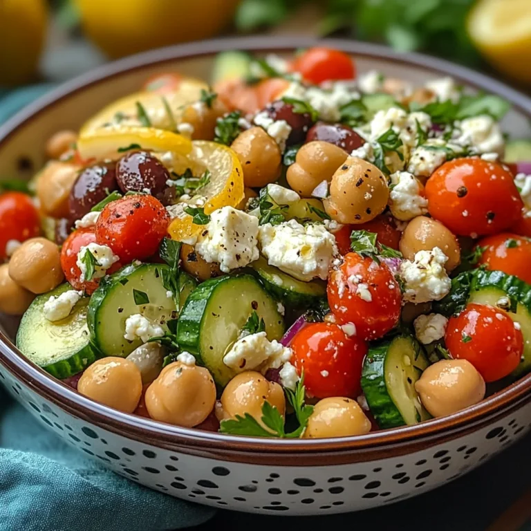 Salade Pois Chiches Grecque Feta