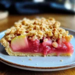 Tarte crumble à la rhubarbe