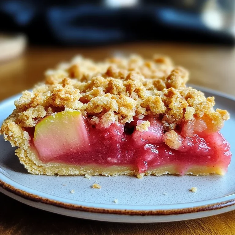 Tarte crumble à la rhubarbe